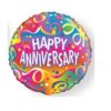Happy Anniversary Round Mylar Balloon