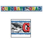 Metallic Congrats Grad Banner