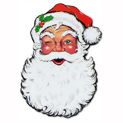 Display Santa Face Cutout