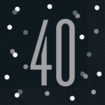 Black & Silver Napkins 40