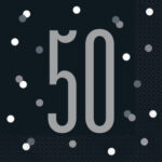 Black & Silver Napkins 50