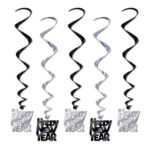 Black & Silver New Year Whirls