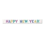 Metallic Multicolored New Year Banner