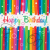 Rainbow Ribbons Birthday Napkins