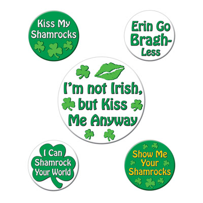 St. Patricks Party Buttons