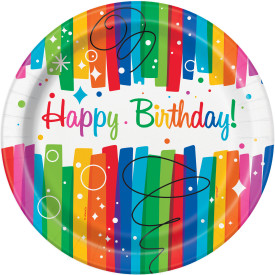 Rainbow Ribbon Birthday Plate 9
