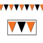 Orange And Black Pennant Banner