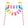 Rainbow Happy Birthday Bunting Cake Topper