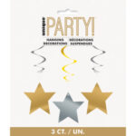 Silver And Gold Hanging Star With Swirls