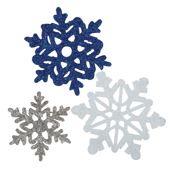 Mini Glitter Snowflake Cutouts