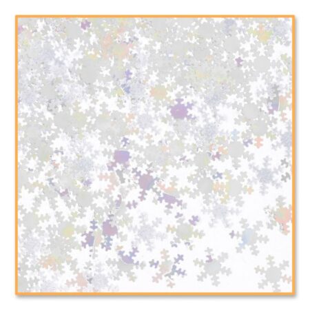 Iridescent Snowflake Confetti