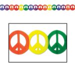 Rainbow Peace Sign Garland