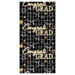 Congrats Grad Metallic Curtain