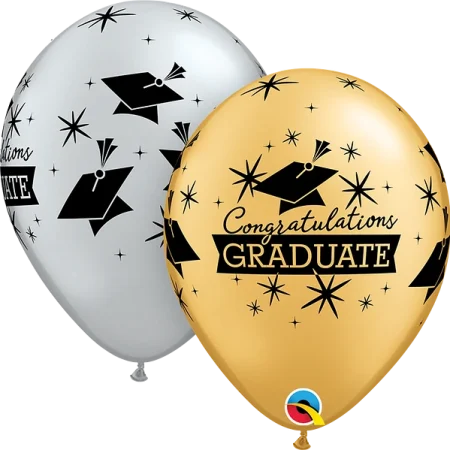 Gold & Silver Graduation Balloons