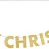 Gold Glitter Christmas Banner