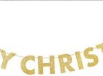 Gold Glitter Christmas Banner