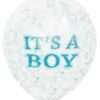 Boy Balloons W/Blue Confetti