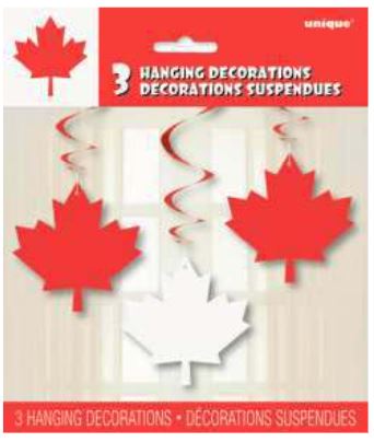 Canada Day Hanging Swirls