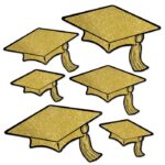 Glittered Grad Cap Cutouts