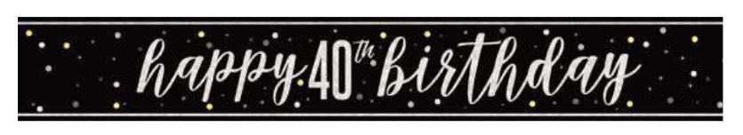 Glitz Prismatic Birthday Banner