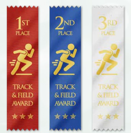 Track & Field Satin Ribbons